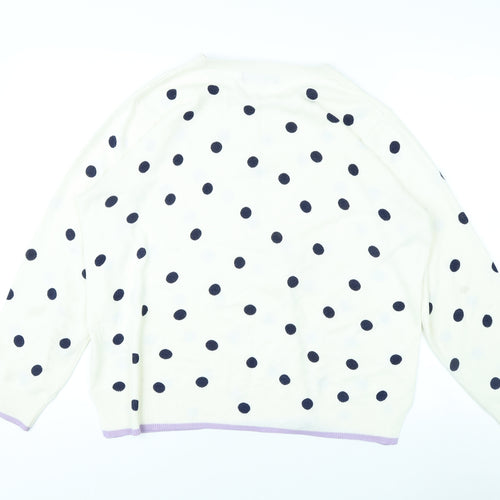 Marks and Spencer Women’s Ivory Polka Dot Jumper Size 18