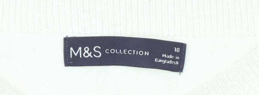 Marks and Spencer Women’s Ivory Polka Dot Jumper Size 18