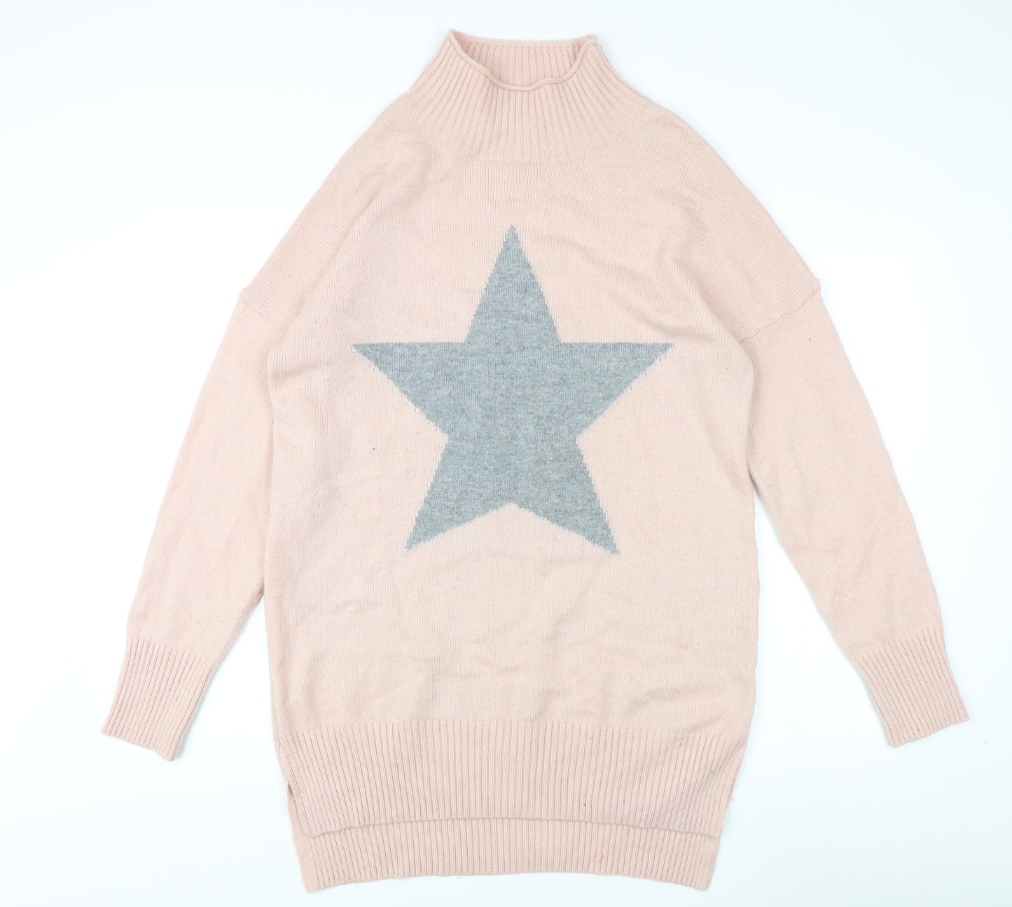 Next Women's Pink Star Print Pullover Jumper L