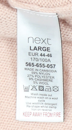 Next Women's Pink Star Print Pullover Jumper L