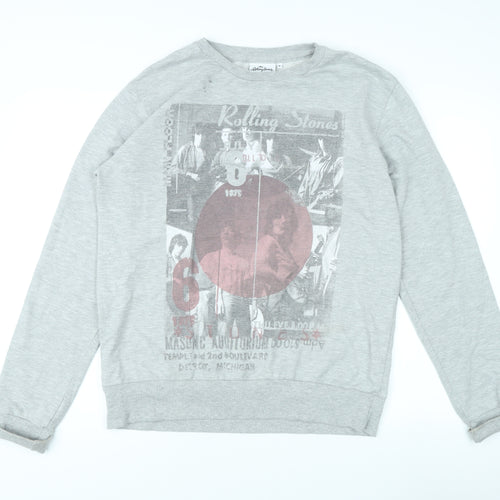 The Rolling Stones Men's Grey Graphic Sweatshirt XL