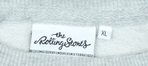 The Rolling Stones Men's Grey Graphic Sweatshirt XL