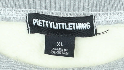 PrettyLittleThing Women's Ivory XL Sweatshirt Crew Neck