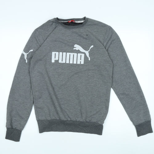 Puma Men's Grey Logo Sweatshirt M