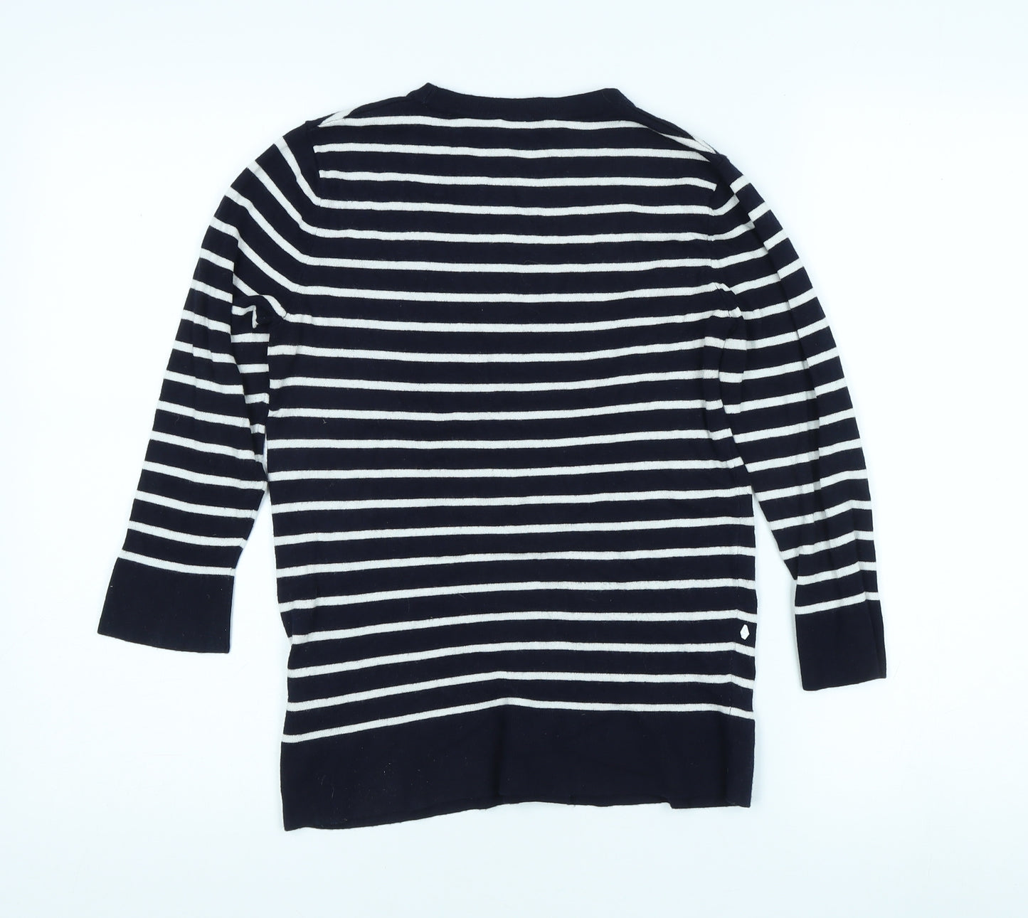 Warehouse Women's Black Striped Pullover Jumper, Size 10