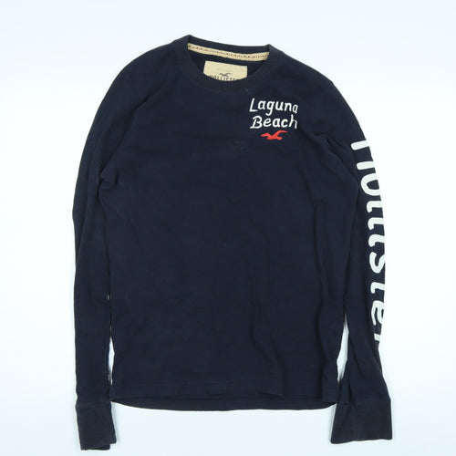 Hollister Men's Blue S Pullover Sweatshirt Logo