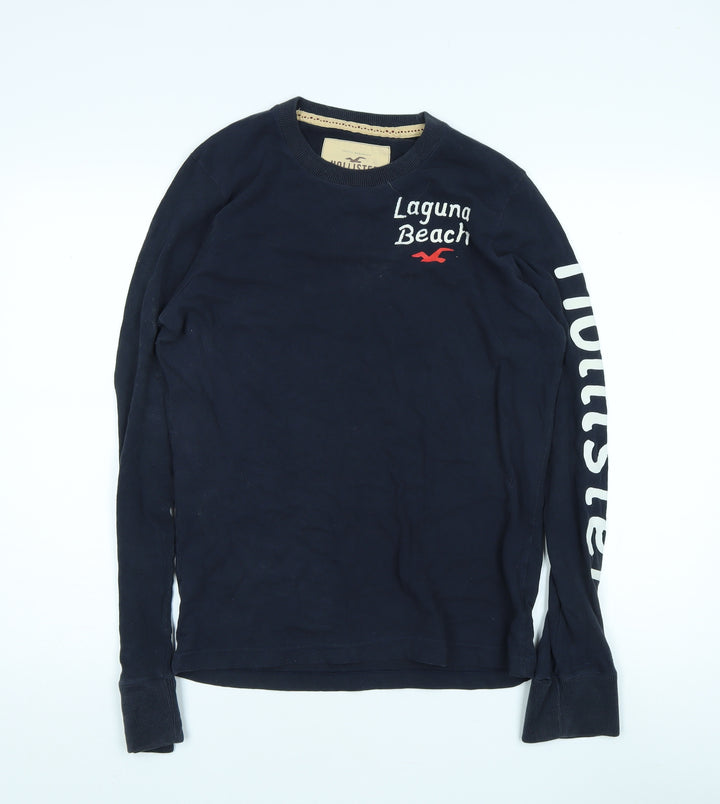 Hollister Men's Blue S Pullover Sweatshirt Logo