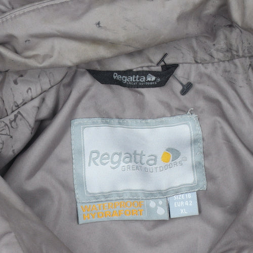 Regatta Women's Grey Rain Coat Jacket Size 16