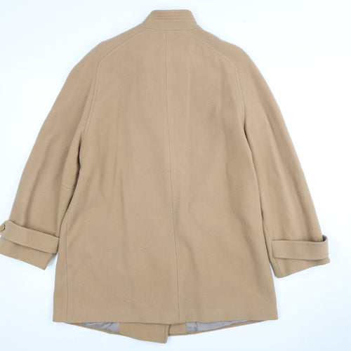Elements Women's Beige Wool Pea Coat Size 14