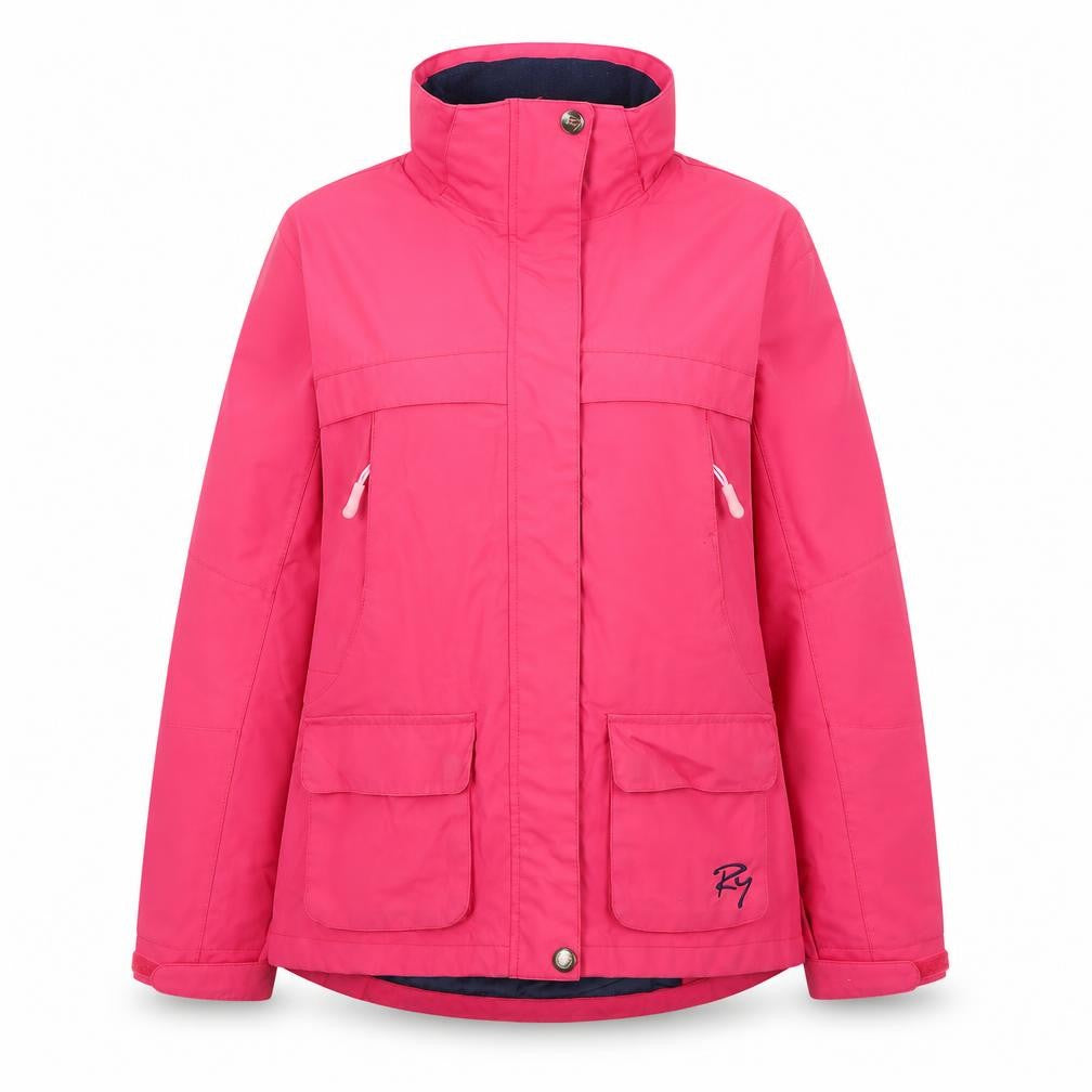 Front view of Rydale Women's Pink Basic Jacket S, Full Zip Casual