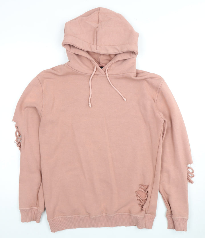 Firetrap Women's Pink Distressed Hoodie XS