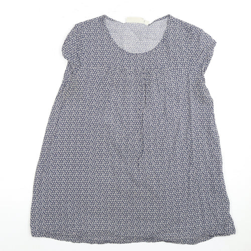 JoJo Maman Bébé Women's Blue Floral Tunic Blouse, S