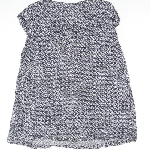 JoJo Maman Bébé Women's Blue Floral Tunic Blouse, S