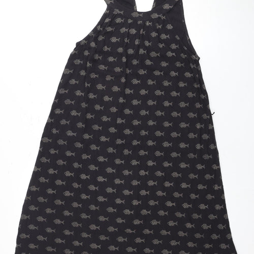 Fatface Women's Black Sleeveless Halter Dress Size 12