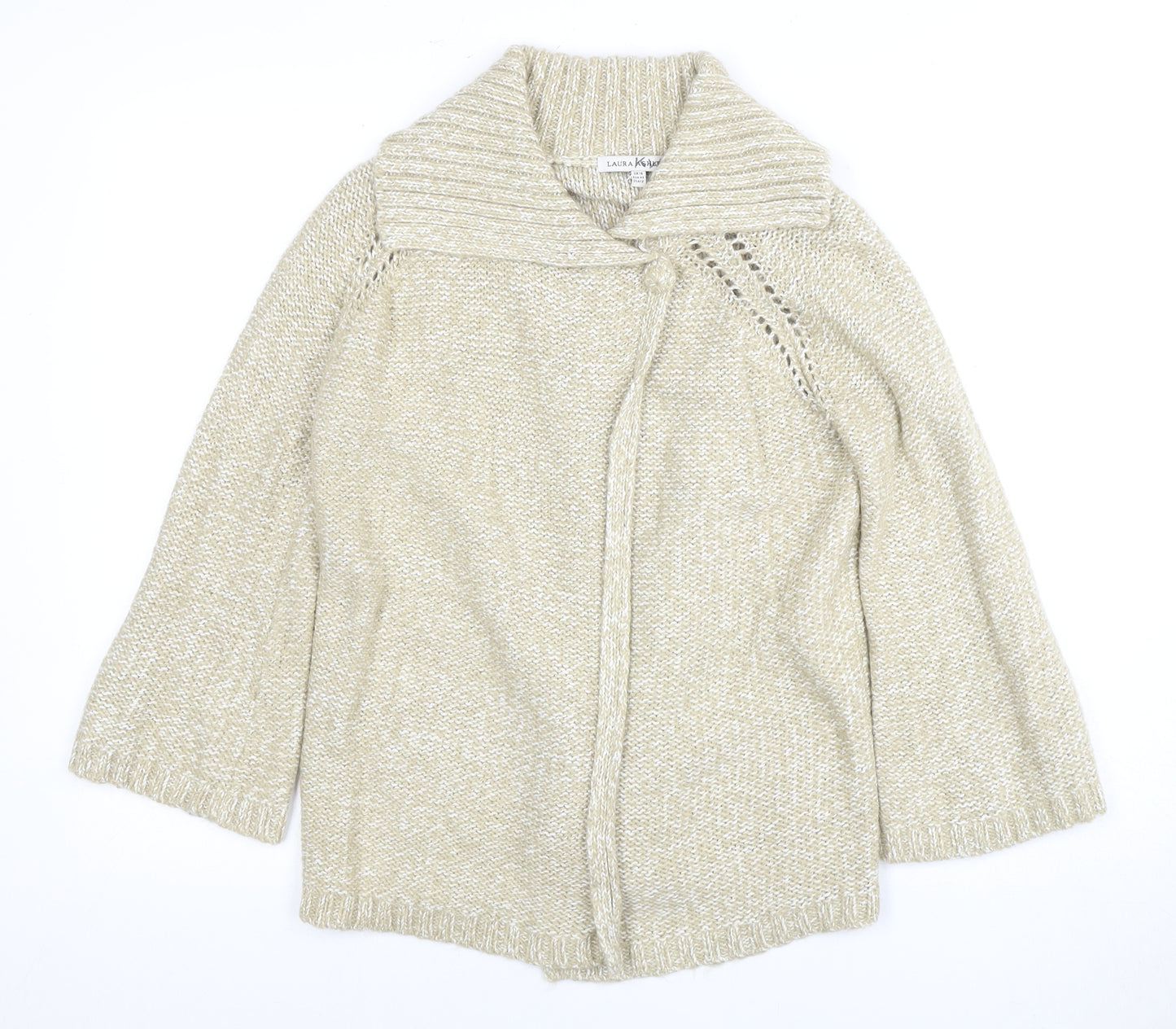 Laura Ashley Women Beige Knit Jumper Size 14