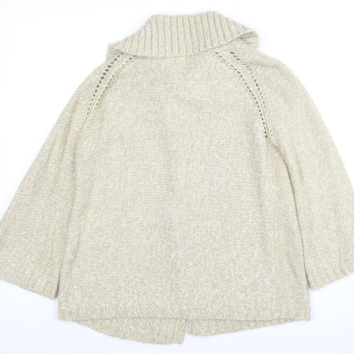 Laura Ashley Women Beige Knit Jumper Size 14