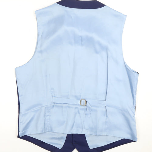 Charles Tyrwhitt Men's Blue Wool Suit Waistcoat 44