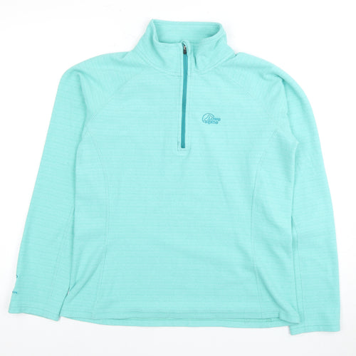 Lowe Alpine Women's Green Fleece Pullover Zip UK 12