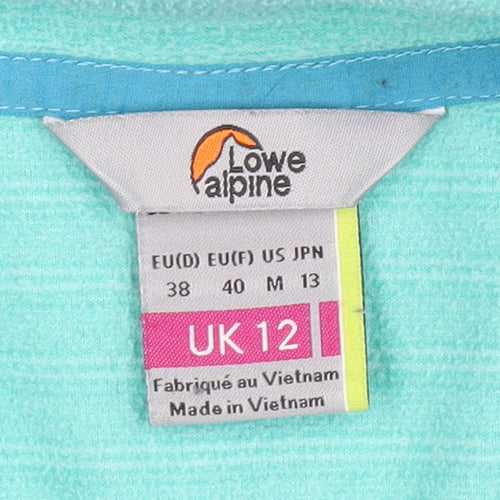 Lowe Alpine Women's Green Fleece Pullover Zip UK 12