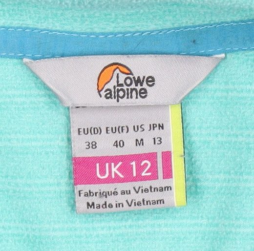 Lowe Alpine Women's Green Fleece Pullover Zip UK 12