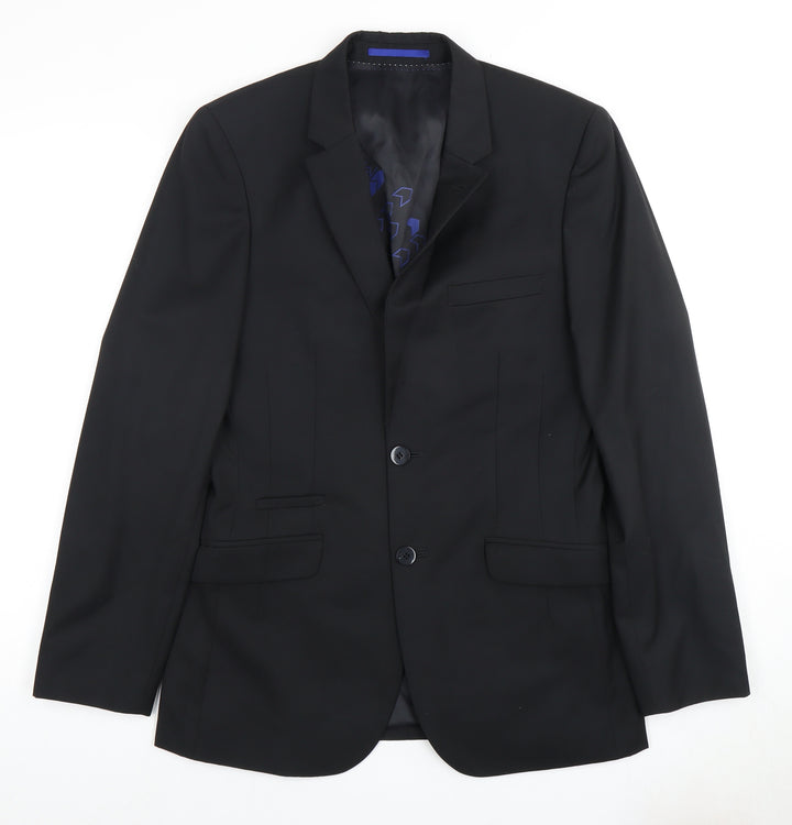 White Label Men's Black Suit Jacket 36 Regular