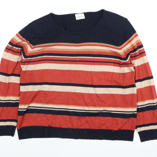 Eastex Women's Multicoloured Striped Pullover Jumper