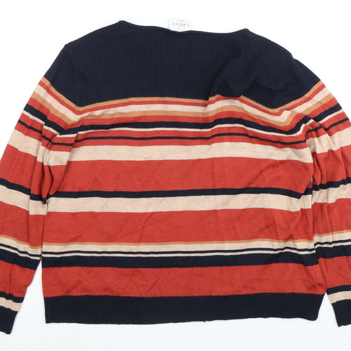 Eastex Women's Multicoloured Striped Pullover Jumper