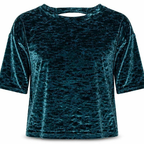 Next Women’s Blue Velvet Top UK 10 V-Neck