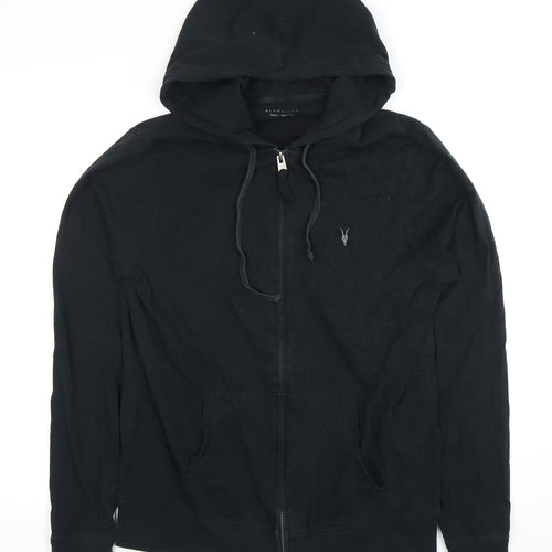 AllSaints Men's Black Full Zip Hoodie, Size S