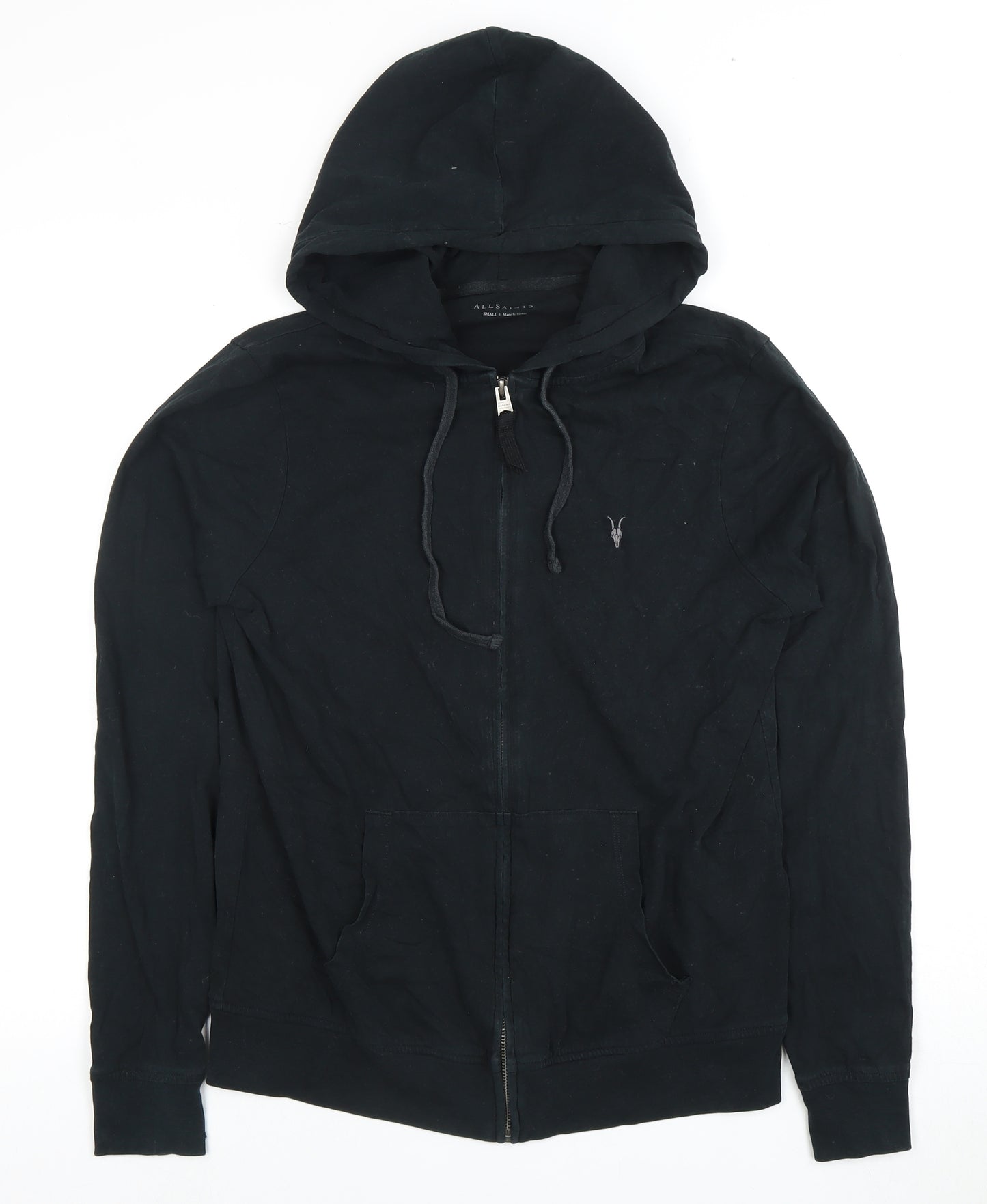 AllSaints Men's Black Full Zip Hoodie, Size S