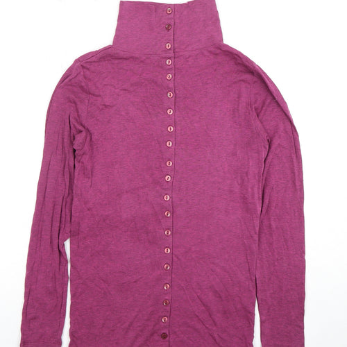 WRAP London Women's Purple Long Sleeve Roll Neck Blouse Size 8