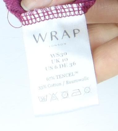 WRAP London Women's Purple Long Sleeve Roll Neck Blouse Size 8