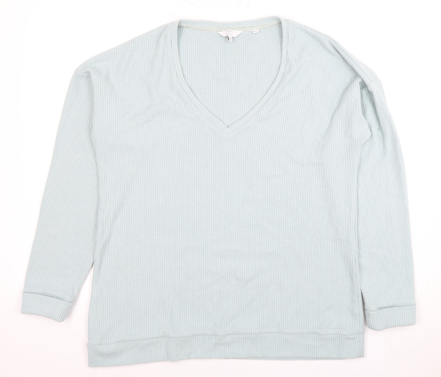 Patrizia Pepe Women's Blue Long Sleeve V-Neck Top UK 12