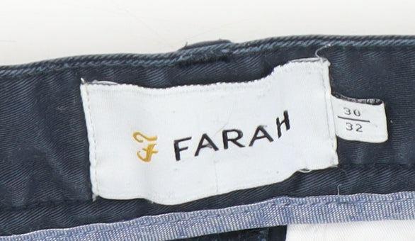 Farah Men's Blue Chino Trousers - Size 30