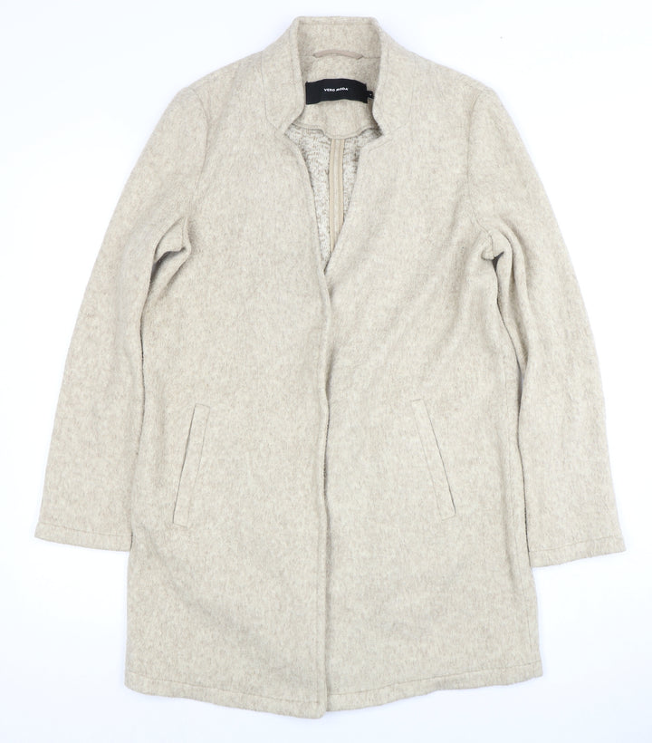 Vero Moda Women's Grey Mid-Length Overcoat M