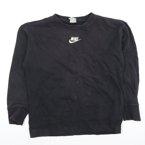 Nike Boys Black Pullover Sweatshirt L Casual Sportswear