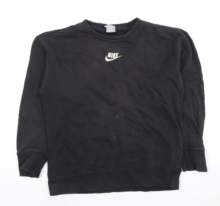 Nike Boys Black Pullover Sweatshirt L Casual Sportswear