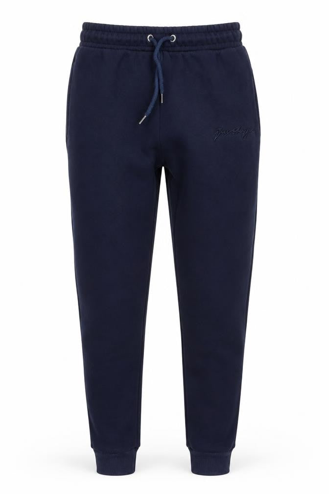 Front view of Justhype Men's Blue Jogger Trousers, size M