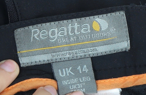 Regatta Women's Black Cargo Trousers Size 14 Outdoor