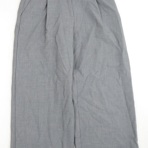 Monki Women's Grey Wide-Leg Trousers, Size 8