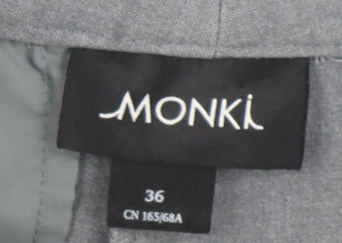 Monki Women's Grey Wide-Leg Trousers, Size 8