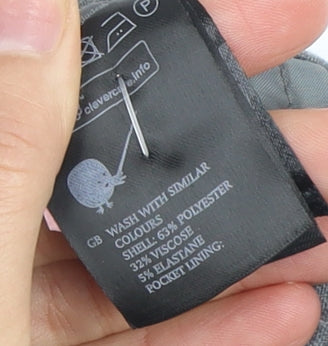 Monki Women's Grey Wide-Leg Trousers, Size 8