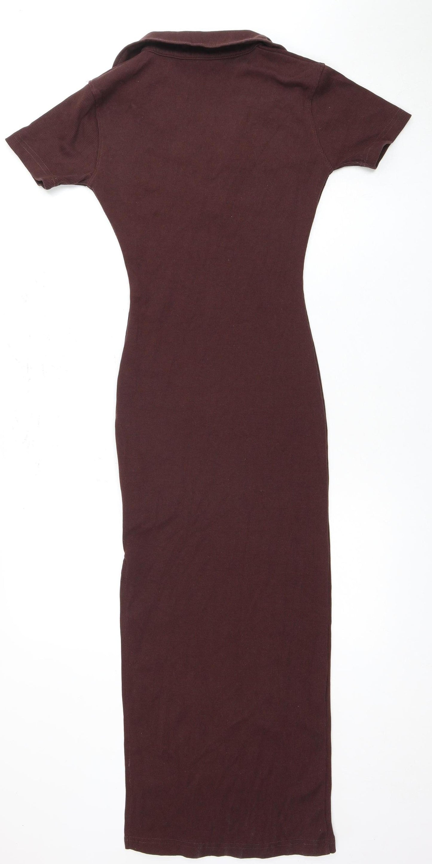 Missguided Women's Brown Sheath Midi Dress - Size 10