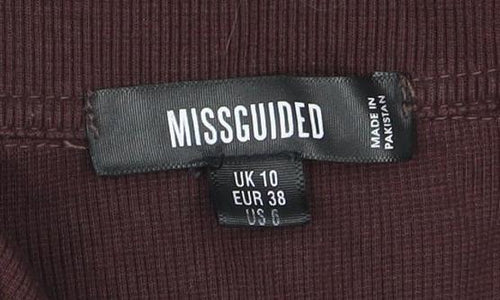 Missguided Women's Brown Sheath Midi Dress - Size 10