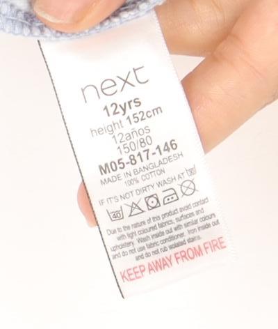 Next Girls Blue Shirt Dress, 12 Years, Short Sleeve
