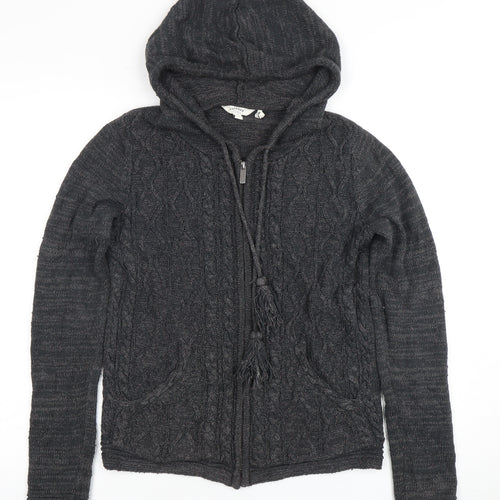 FatFace Women's Black Full Zip Hoodie Size 8