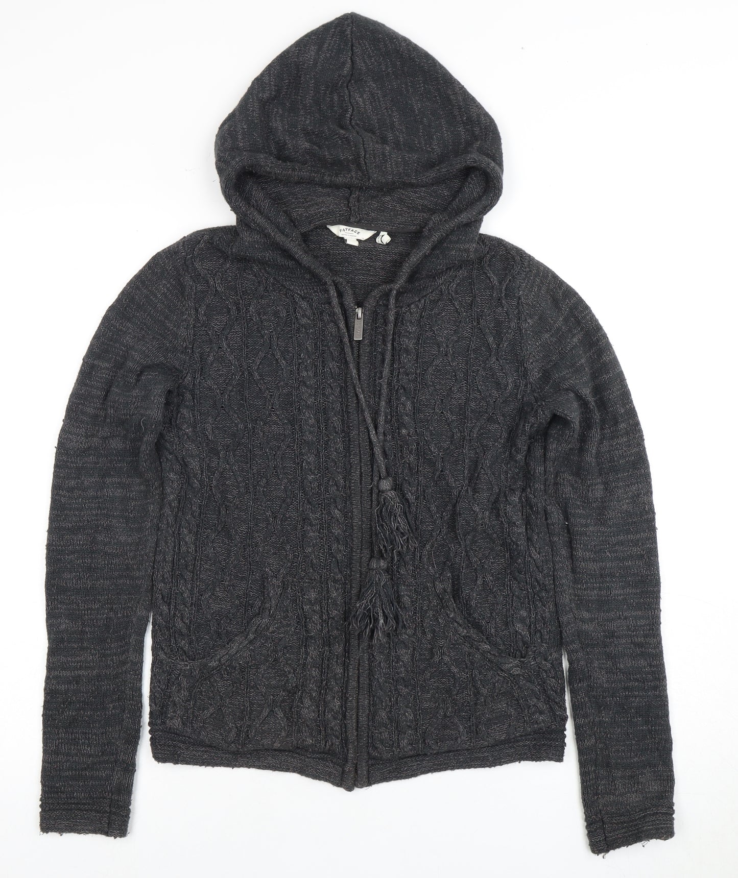 FatFace Women's Black Full Zip Hoodie Size 8