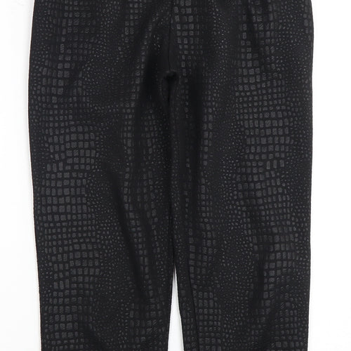 PrettyLittleThing Women's Black Animal Print Trousers