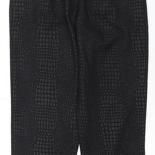 PrettyLittleThing Women's Black Animal Print Trousers