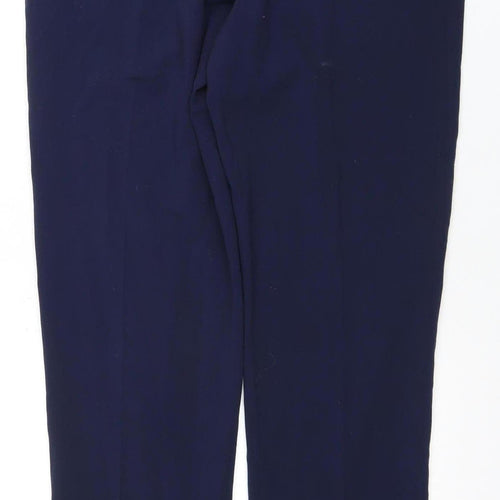 ASOS Men's Blue Trousers, Polyester Blend, Regular Fit 34"W 34"L